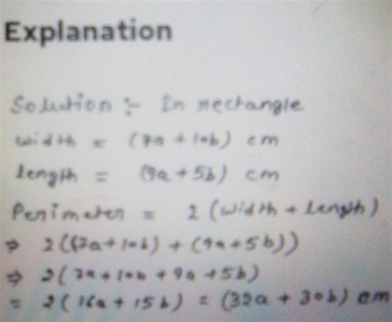 The width of a rectangle measures (7a + 10b) centimeters, and its length measures-example-1