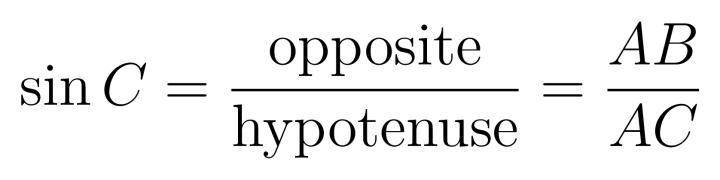 Sin C = AB/?? BA AC BC AB-example-1