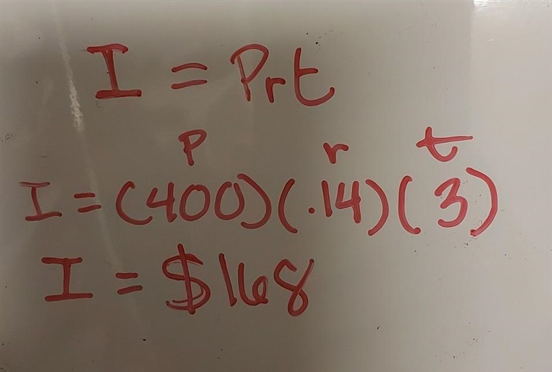 Angie has $400 in a savings account. The interest rate is 14% per year and is not-example-1