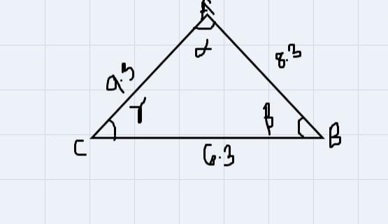 Solve the triangle a=6.3 b=9.3 c=8.3 if it is not possible say so-example-1