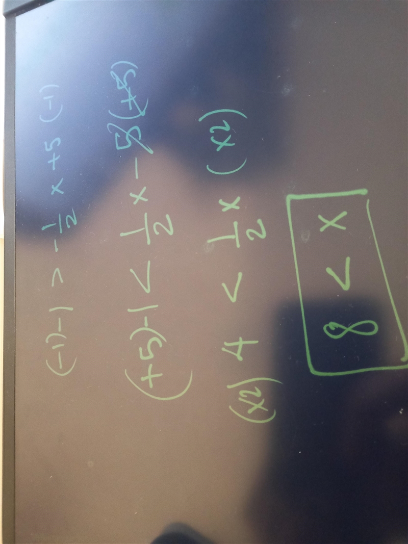 1 > -1/2x + 5 solve for x-example-1