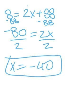 How would you solve 8=2x+88?-example-1