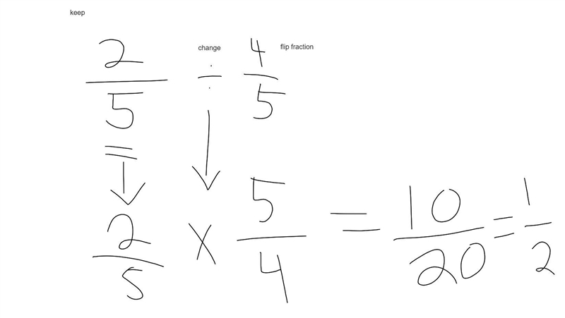 Find the quotient of 2/5 and 4/5-example-1