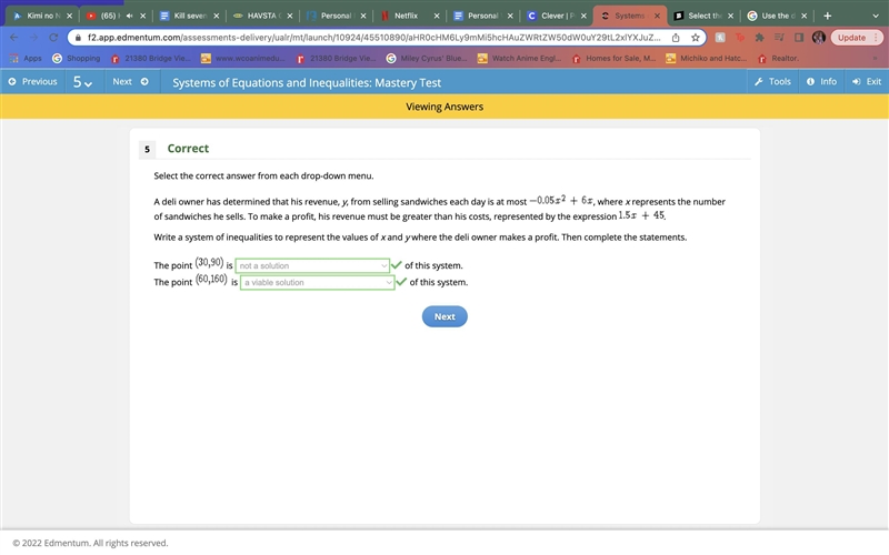 Select the correct answer from each drop-down menu. A deli owner has determined that-example-1