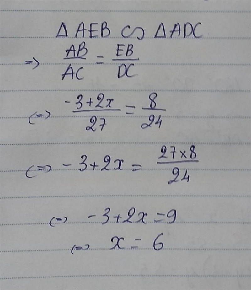 In the following question solve for X please help!-example-1