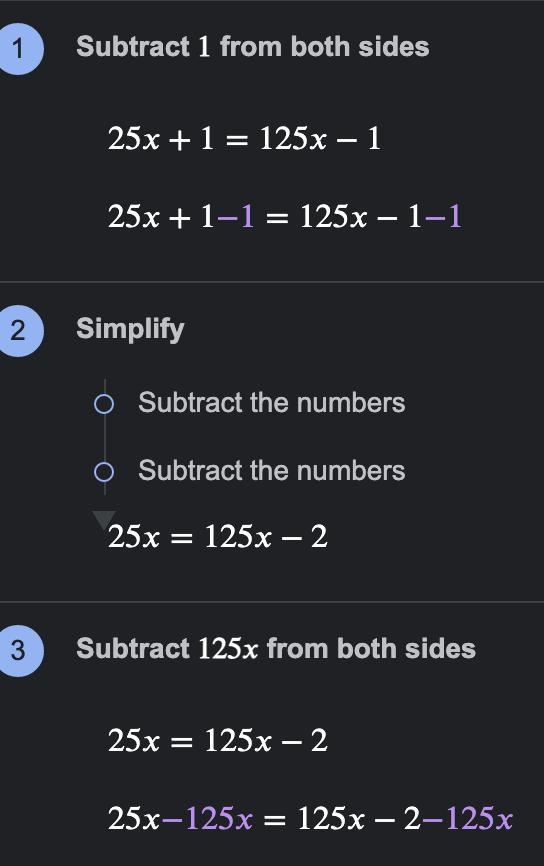 What is 25x+1 = 125x-1?-example-1