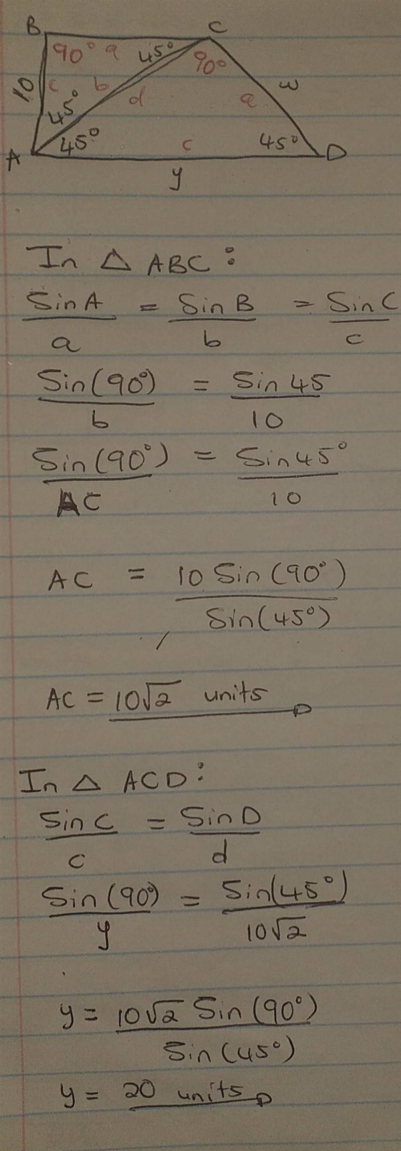 Solve for w and y w= y=​-example-1