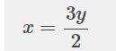 Write the equation in function form. Show your steps. 2x-3y=0-example-1