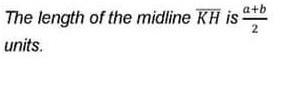 Find the length of the midline KH in Trapezoid SQUAD.​-example-1