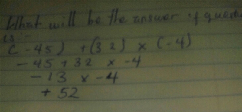 What will be the answer if question is: (-45)+(32)*(-4)-example-1