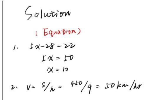 If twenty-eight is subtracted from the product of a number and five the result is-example-1