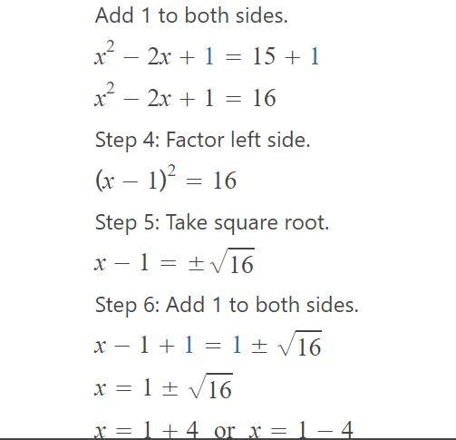 Show all steps when completing the square to solve 2x^{2} - 4x - 5 = 25.-example-2