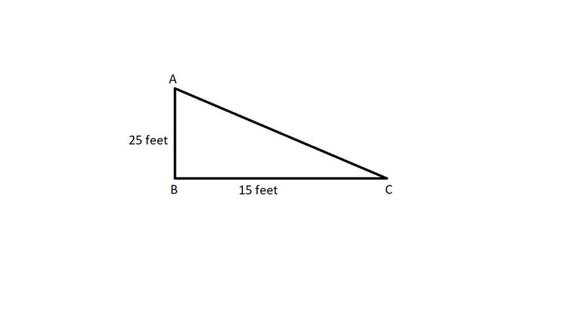 a 25 foot tall pole is perpendicular to the ground. a rope is stretched from the ground-example-1