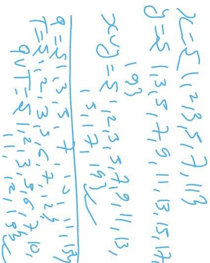 Question 1. If X= {prime numbers less than 13} Y = {odd numbers less than 21} (i). List-example-1