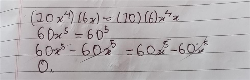 Simply (10x^4)(6x)=(10•6)(x^4•x-example-1