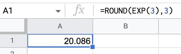 Use your calculator to evaluate e³. Round your answer to three decimal places?​-example-2