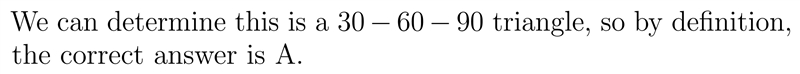 A certain triangle has a 30° angle and a 60° angle. Which must be a true statement-example-1