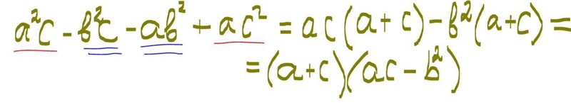 Factorise answer is (a+c) (ca-b²)​-example-1