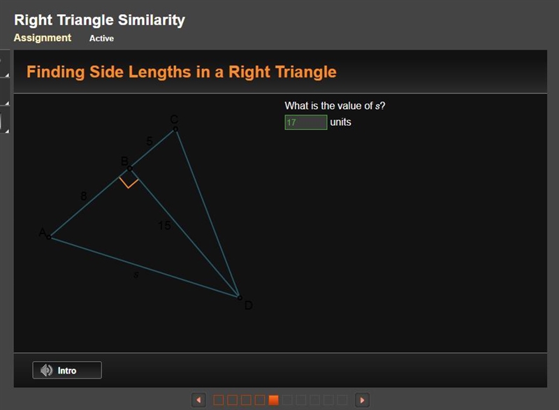 Triangle A C D is shown. A line is drawn from point D to point B on side A C to form-example-1