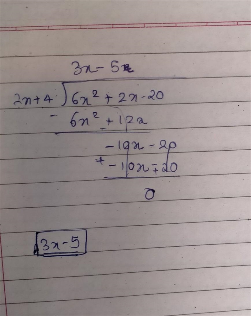 When a polynomial is divided by 2x + 4, the quotient is 6x² + 2x - 20. What is the-example-1