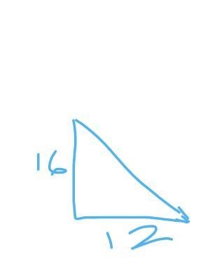 Pythagorean theorem Bruce is fishing from a small boat. His fishing hook is 16 feet-example-1