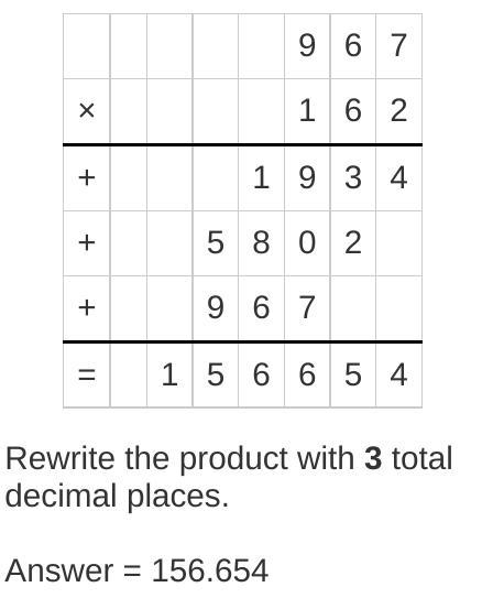 How do you solve 162x0. 967 using standard algorithm?-example-2