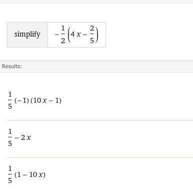 HELP MEEE FOR 45 points!! Which of the following expressions are equivalent to -1/2 ( 4x-example-1