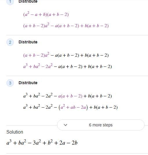 F) (a² - a + b)(a + b − 2)-example-1