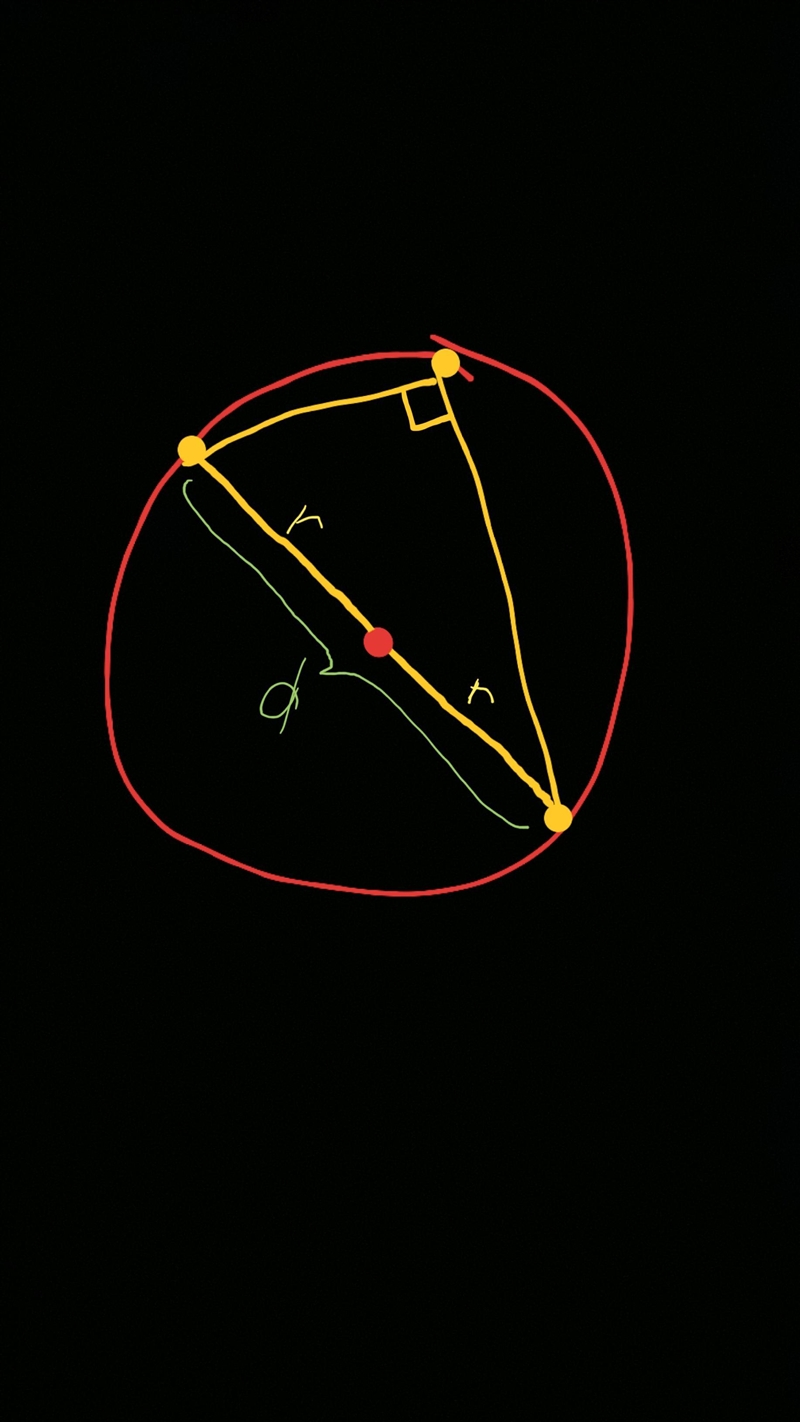 Can someone please help, A right triangle is inscribed in a circle, and the radius-example-1