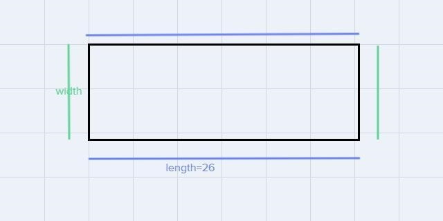 A rectangle has a perimeter of 116 centimeters and a length of 26 centimeters. What-example-1