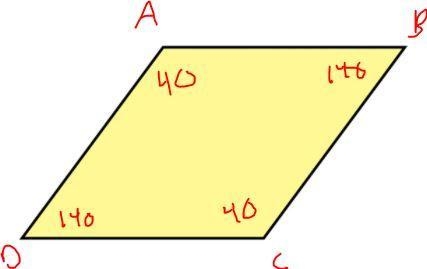 in the adjoining figure ABCD is a rhombus in which angle BAC is equal to 40 degree-example-1