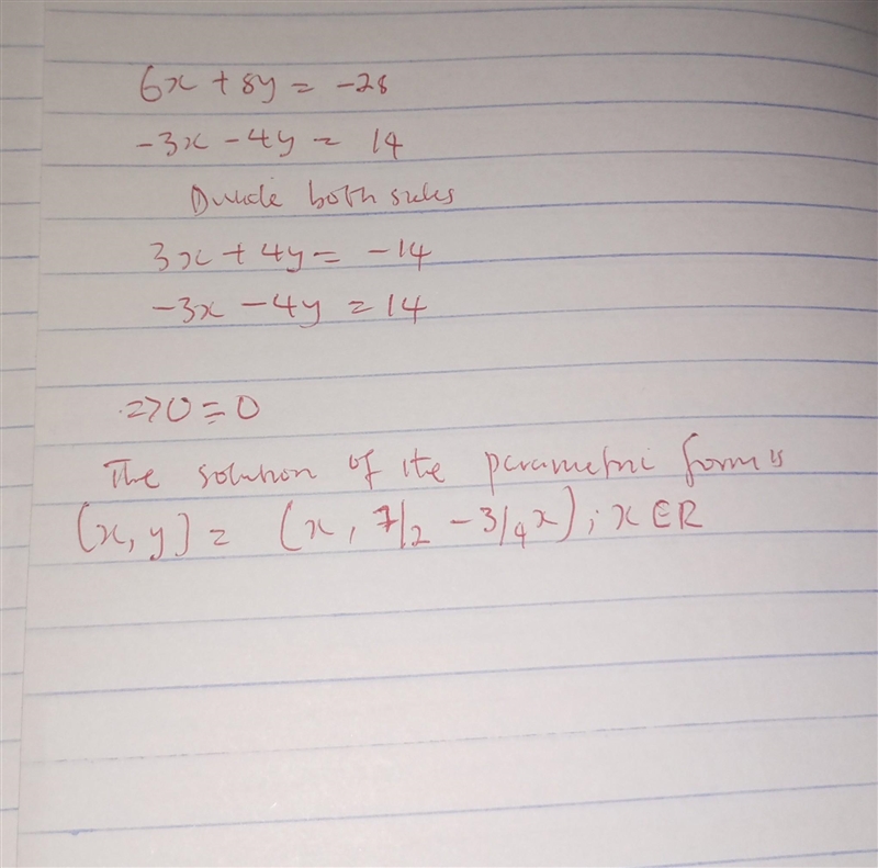 Solve the following system of linear equations by elimination. answer the questions-example-1