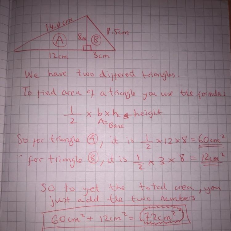 Find the area of the triangle. If necessary, round your answer to the nearest hundredth-example-1