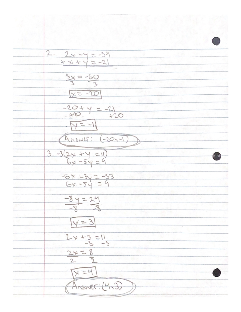 Can anyone help me solve these linear systems using substitution? 1. 3x-y=4 x+2y=6 2. 2x-example-2