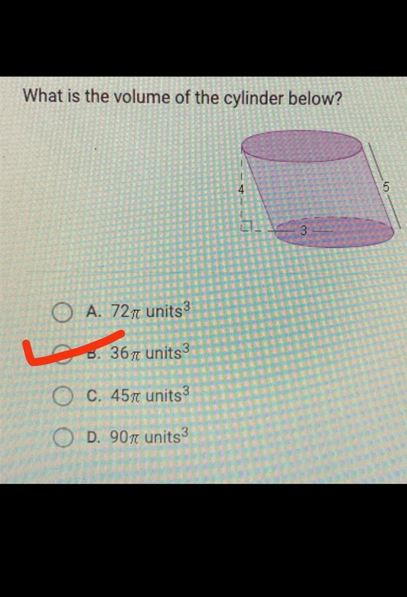 What is the volume of the cylinder below?-example-1