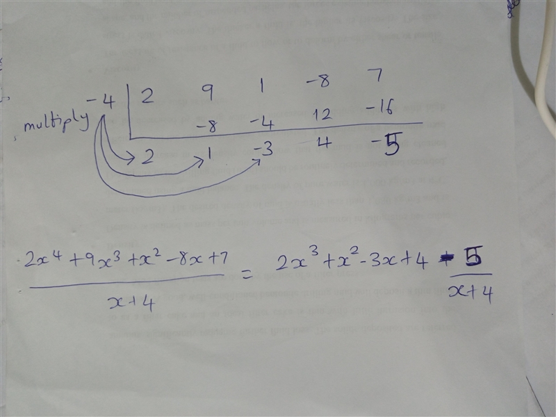 O POLYNOMIAL AND RATIONAL FUNCIONSSynthetic divisionUse synthetic division to find-example-1