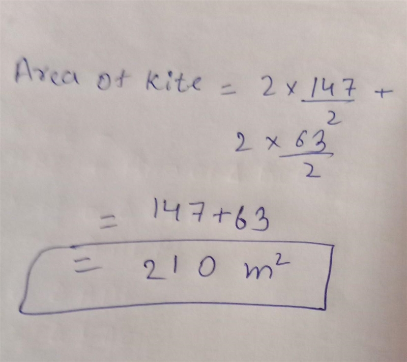 Find the area of the kite. ) 210m ^ 2 ) 140m ^ 2; 420m ^ 2; 224m ^ 2-example-2