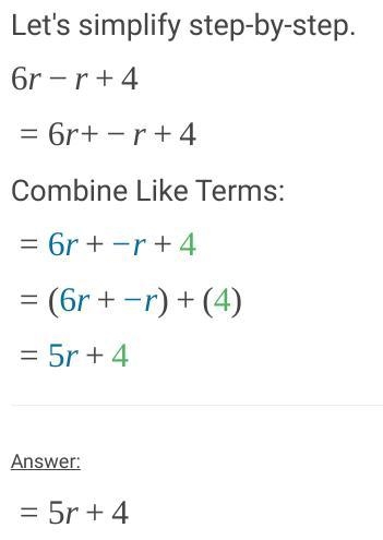 Please help solve this 6r-r+4-example-1