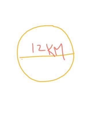 The diameter of a circle is 12 kilometers. What is the circle's circumference? Use-example-1