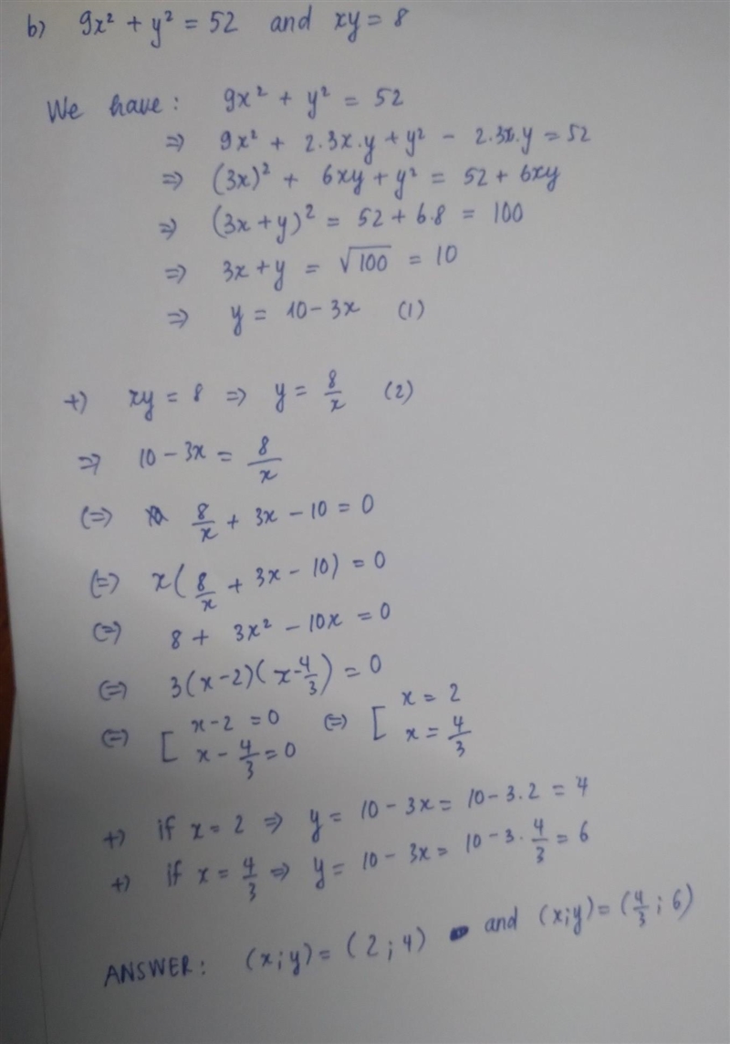 Solve B) simultaneously please-example-1