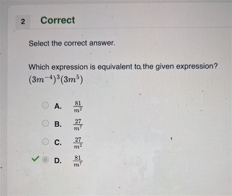 Which expression is the equivalent to the given expression (3m-4)³(3m³)-example-1