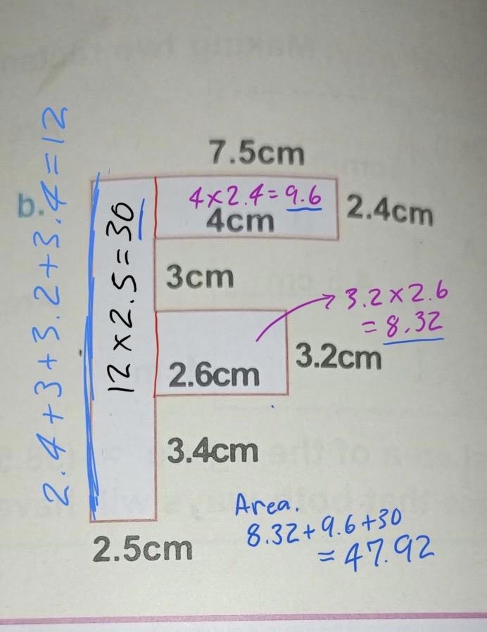 Find the area of the shape below ​-example-1