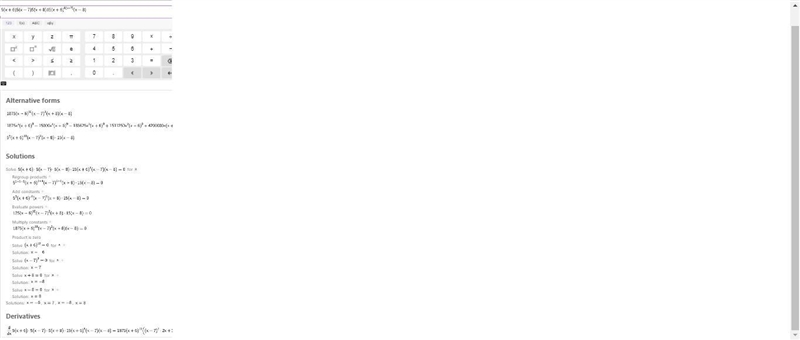 Write the fraction below in its simplest form 5(x+6)5 (x-7) 5 (x+8) 15(x+6)⁹ (x−7)(x-example-1