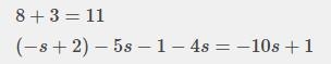 8 + 3 (-s + 2 ) -5s - 1 - 4s-example-1