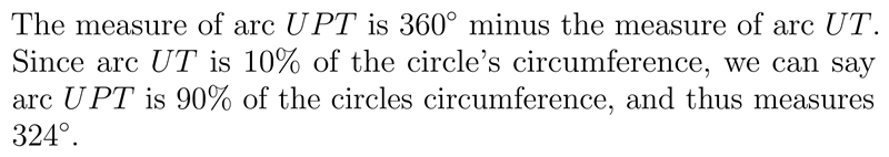 9. Find the measure of arc UPT.-example-1