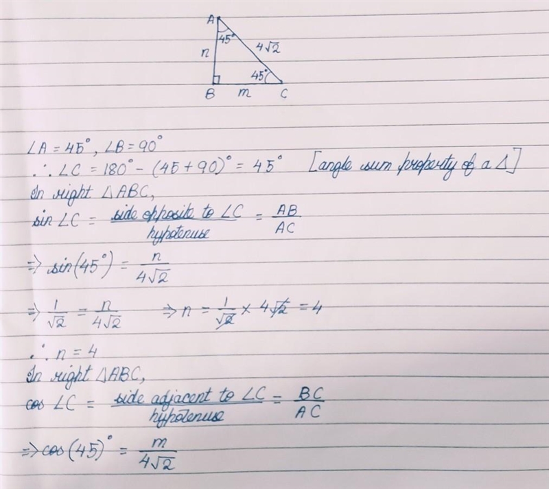 Solve for the missing sides-example-1