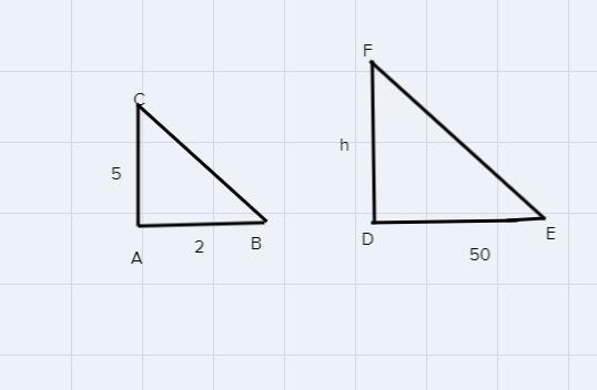 What would be the height of a building the cast a shadow 50 feet long at the same-example-1