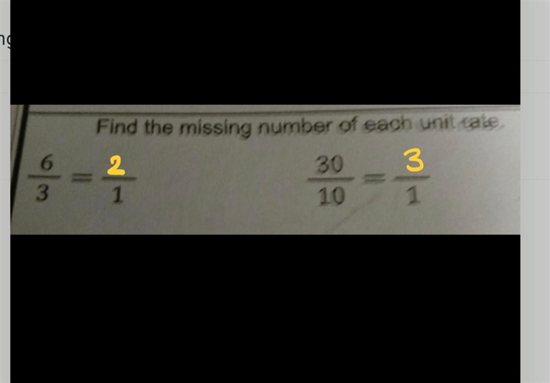 What is the missing number of each unit rate?​-example-1