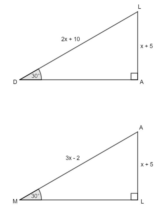 Δ MAL and Δ DLA are right triangles. If Δ MAL ≅ ΔDLA, then side DL is congruent to-example-1