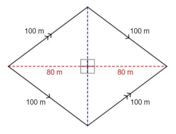 Sanya has a piece of land which is in the shape of a rhombus. She wants her one daughter-example-1